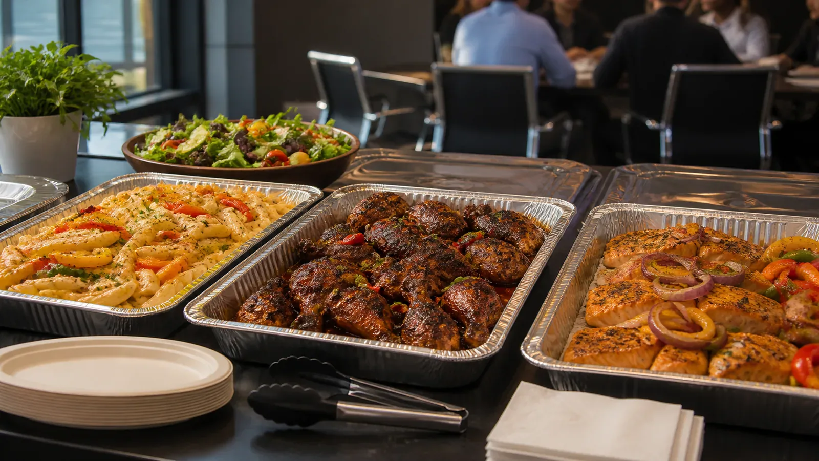 Estime's Café party trays and corporate lunch catering spread in Central NJ